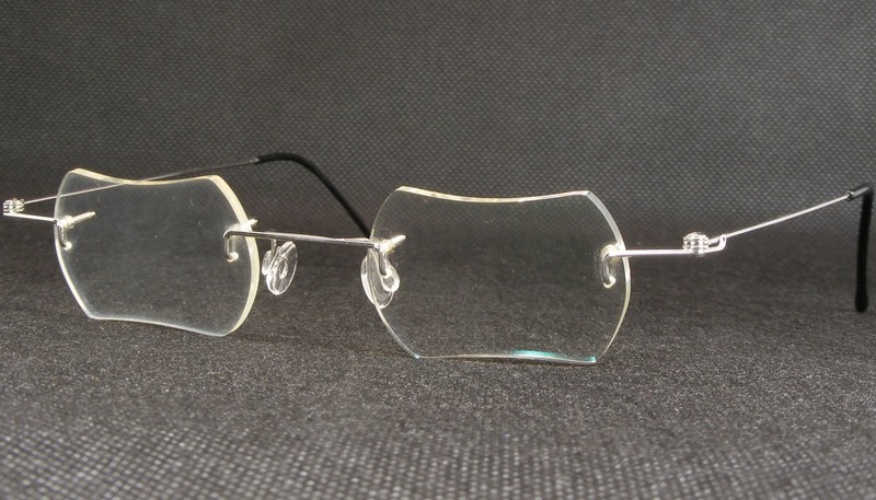 Vintage Tom’s Design SILVER UNIQUE RARE EYEGLASSES GLASSES 42-20-154mm Germany