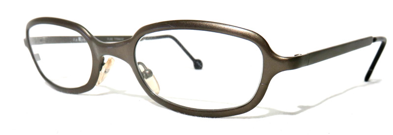 l.a. Eyeworks, Italy Puffer NEW NOS 2000 Titanium eyeglass frames Brown 549