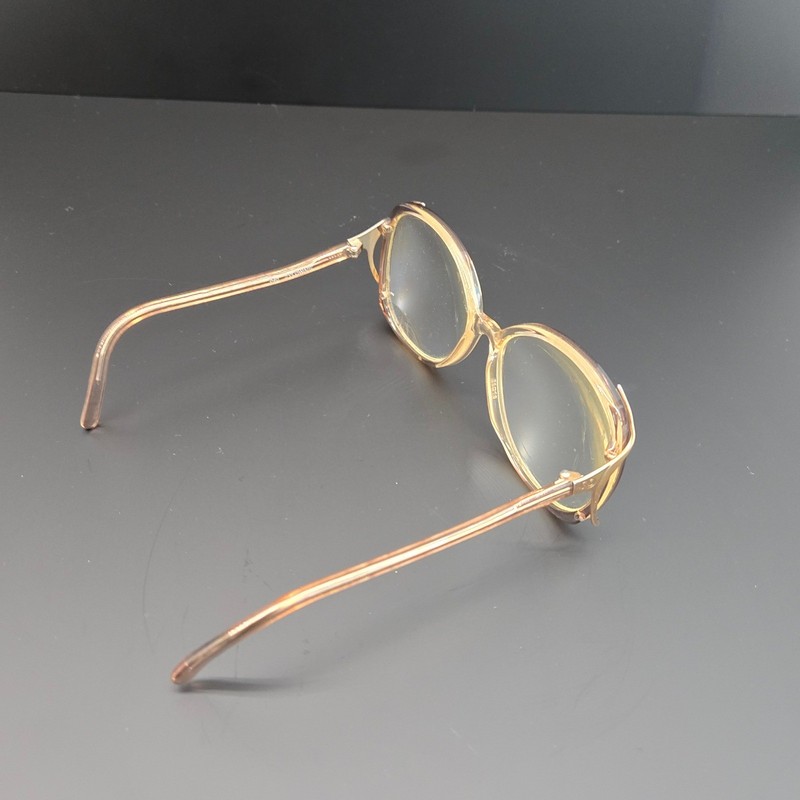 Sophia Loren Zyloware 040 29 Vintage Oversized Oval Eyeglasses Frames Peach Gold gallery