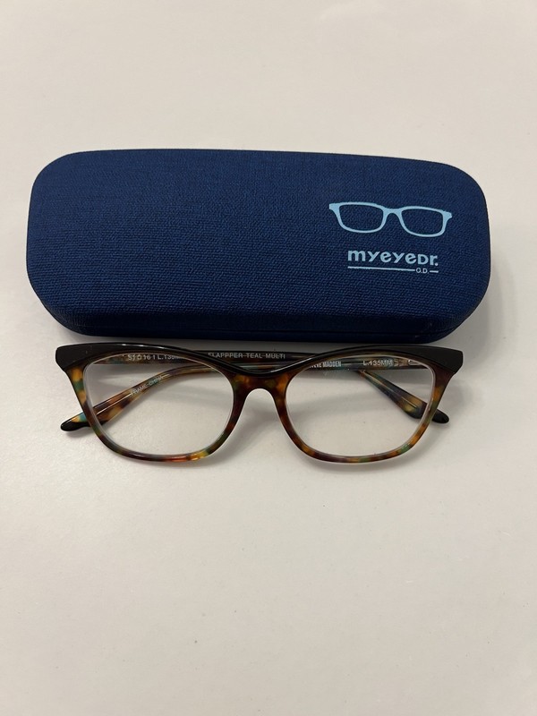STEVE MADDEN EYEWEAR FLAPPER TEAL TORT MULTI 51-16-135 FLEX HINGE – FRAMES ONLY
