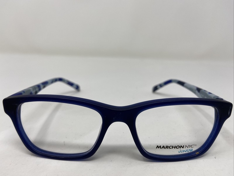 Marchon NYC Junior Trevor 470 47-16-125 Navy/Grey Full Rim Eyeglasses Frame !348