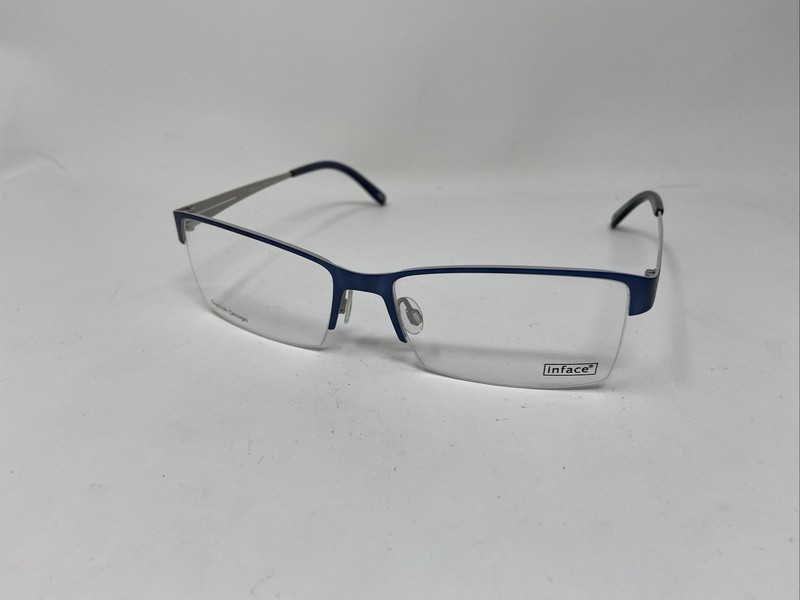INFACE EYEWEAR IF 8377 414 BLUE 58/17/140 LARGE EYEGLASSES FRAME EV92
