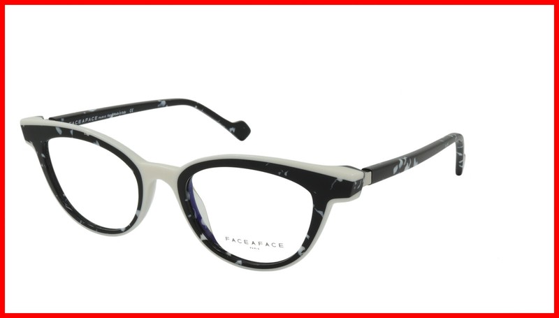 Face A Face Eyeglasses Frame JOLIE 2 Col. 6513 Acetate Black Granite Milk