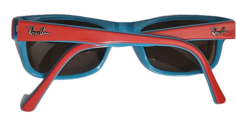 RAY-BAN RB 5268 5376 48-17 135 Red & Turqoise Frame kids Sunglasses W/out Case gallery