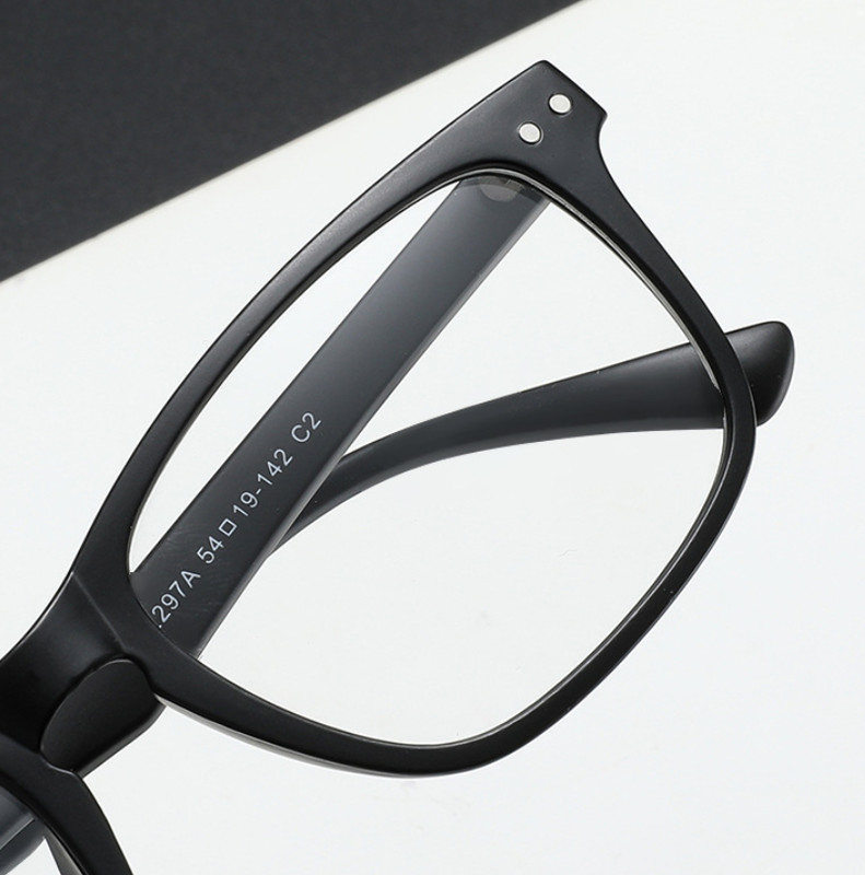5 in 1 Magnetic Clip On Polarized Sunglasses Men Classic Square Glasses Frames gallery