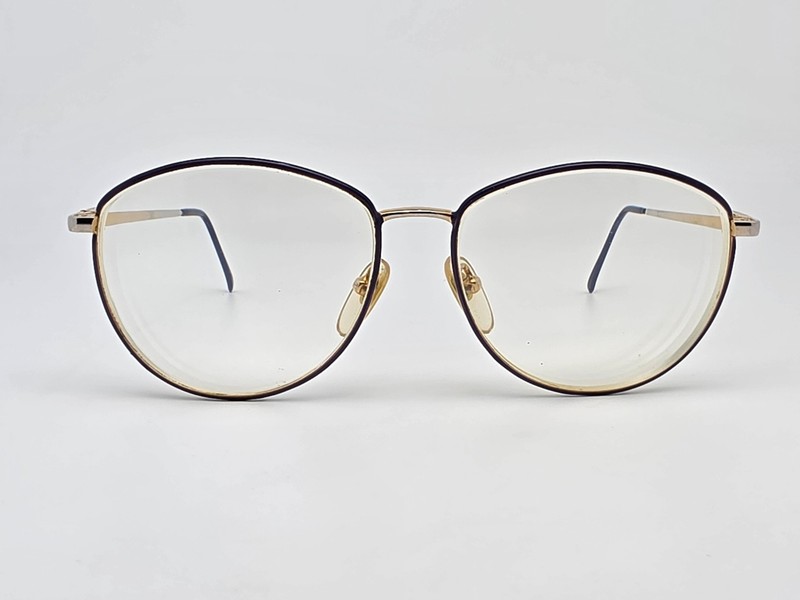 Pierre Cardin CS-179-2 Dark Purple Gold Oversized Eyeglasses Frame 56-16-135 gallery