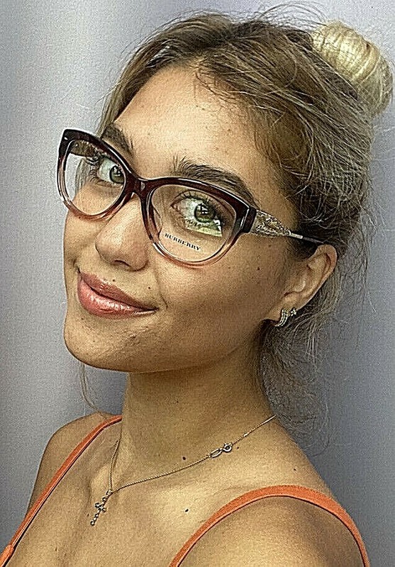 New BURBERRY B 2210-F 5353 53mm Brown Cat Eye Rx Women’s Eyeglasses Frame