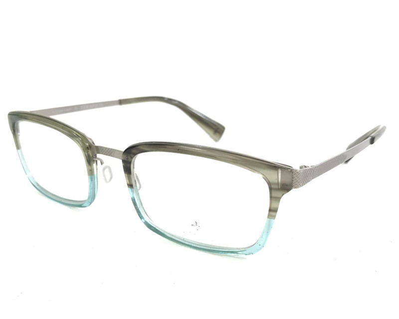 Seraphin Eyeglasses Frames ROBERT/8851 Gray Horn Clear Blue 51-20-140 gallery