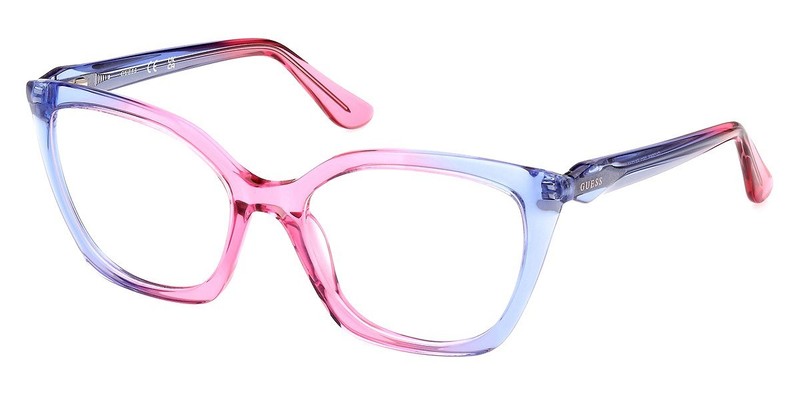 GUESS GU2965 092 Blue Plastic Cat Eye Optical Eyeglasses Frame 55-18-140