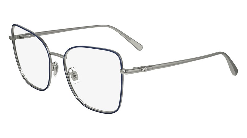 New Longchamp LO-2159 042 Silver & Blue Eyeglasses 52/17/140