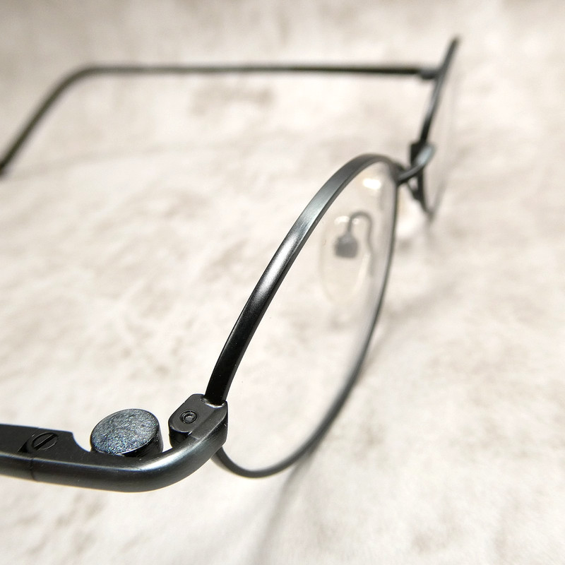 Matte Blue Oval Eyeglasses w/ Polarized Sunglass Clip-On - Real Eyes Optical M9 gallery