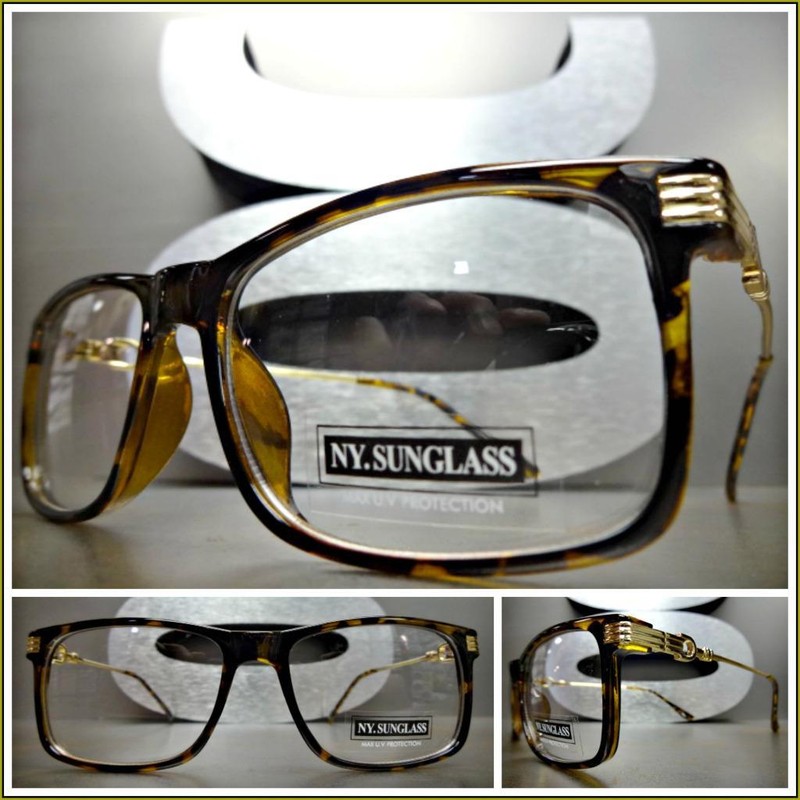 CLASSIC Elegant VINTAGE RETRO Style Clear Lens EYE GLASSES Tortoise & Gold Frame