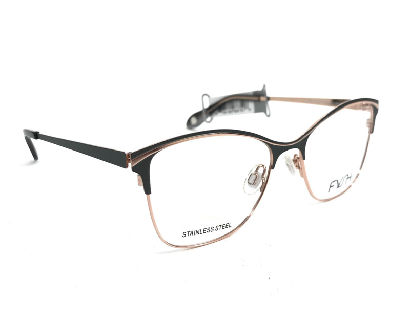 FYSH Eyeglasses Frames 3707 M203 Grey Rose Gold Cat Eye Full Rim 50-16-135 gallery