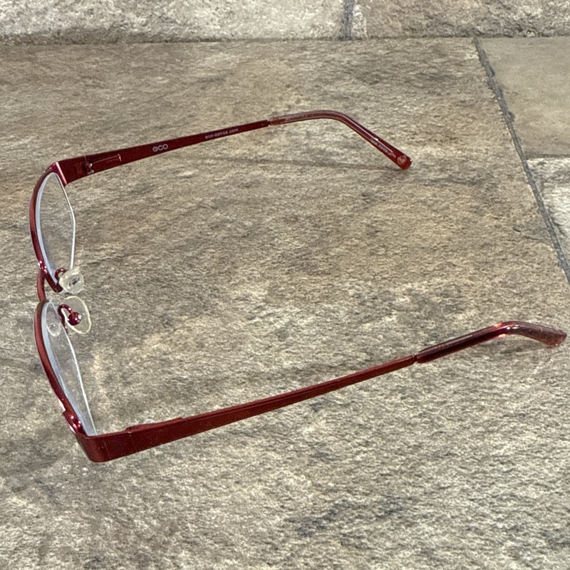 ECO Optics 1063 Red Half Rim Women’s Eyeglass Frame Flex Hinge 52-17-135-27mm gallery