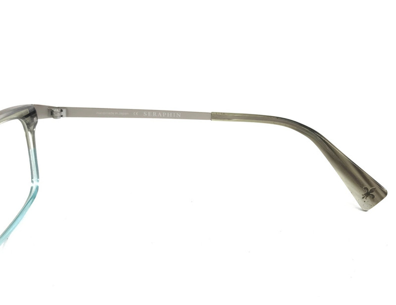 Seraphin Eyeglasses Frames ROBERT/8851 Gray Horn Clear Blue 51-20-140 gallery