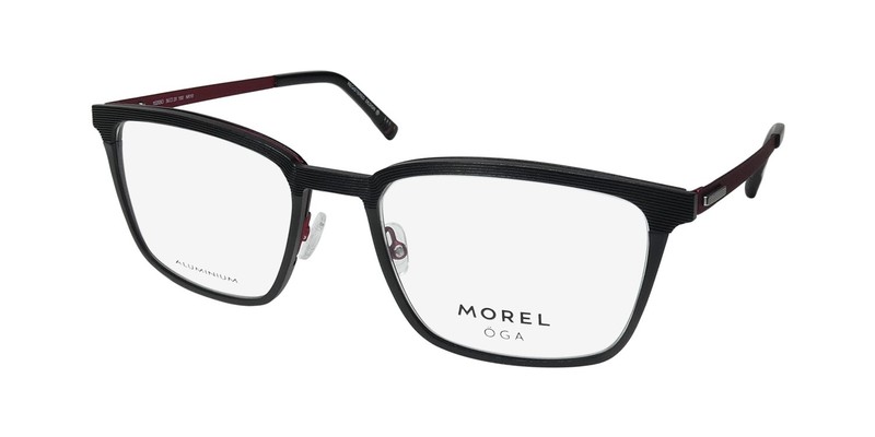 NEW MOREL OGA 10205O EYEWEAR ALUMINIUM 56-20-150 FULL-RIM FRANCE MENS NR10 BLACK
