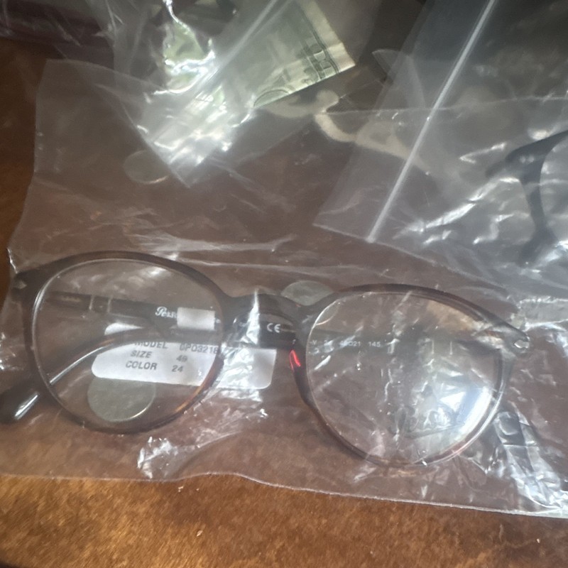Persol 0PO3218V Brown Acetate Full Rim Round Eyeglasses Frames 49-21-145 gallery