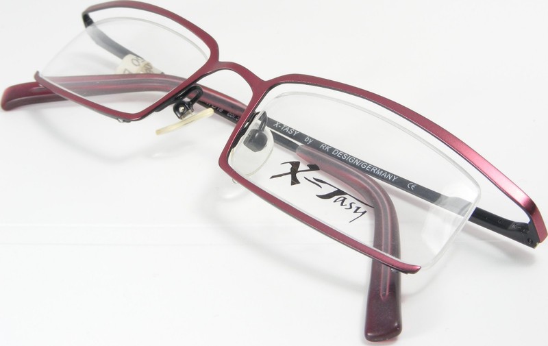 X-Tasy X-055 518 Satin Bordeaux Metal Eyeglasses Glasses Frame 47-18-135 Germany gallery