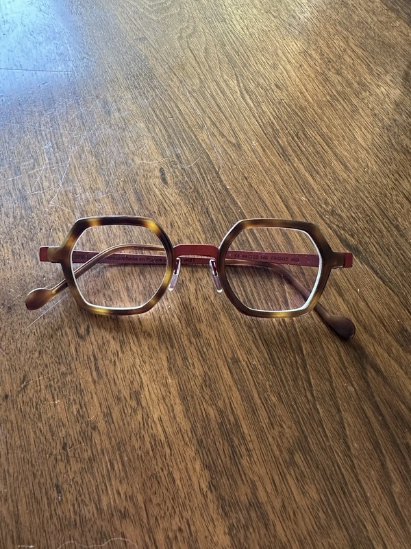 TRIGOZ 46B Polygon Tortoise Eyeglass Frames Unisex Adults Eyeglasses 44 22-140