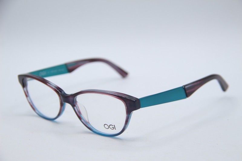 NEW OGI HERITAGE 9116/2134 PURPLE BLUE GUNMET AUTHENTIC FRAMES EYEGLASSES 50-16