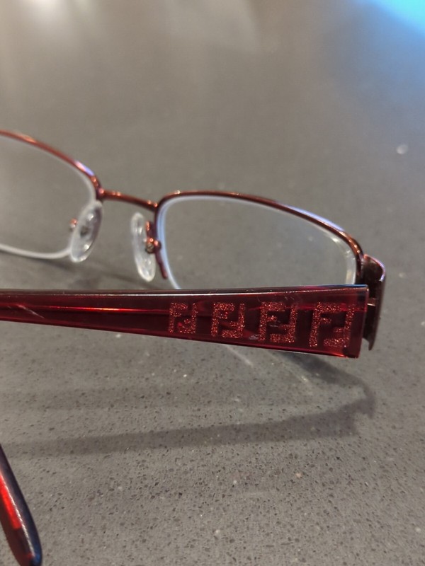 Fendi Optical Eyeglasses F894 / 617 Red Burgundy Sparkle (Size 49-17-130)