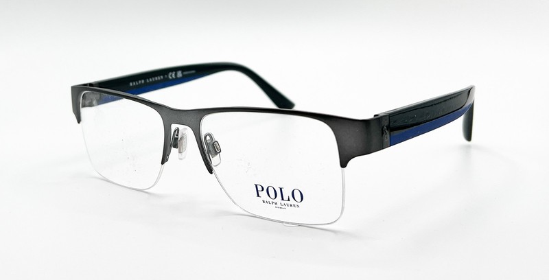 NEW POLO RALPH LAUREN PH 1220 9307 SEMISHINY DARK GUNMETAL EYEGLASSES 54-17