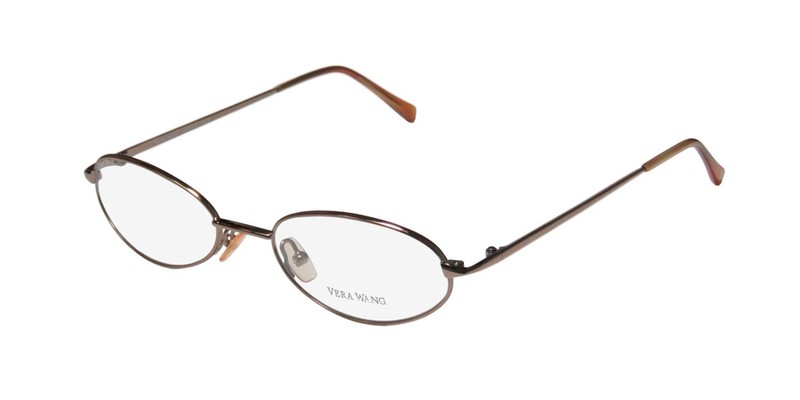 NEW VERA WANG V41 EYEWEAR METAL ITALY 52-18-140 BA FULL-RIM BROWN WOMENS OVAL