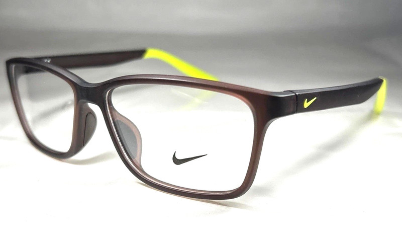 Nike 7118 207 Live Free Eyeglasses Frame, Matte Brown Neon, Size: 55-14-140