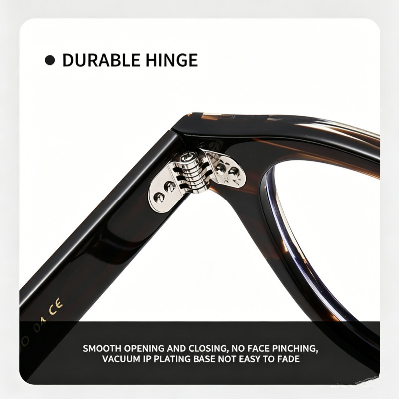 Classic Acetate Johnny Depp Eyeglass Frame Vintage Full Rim Strip Brown Glasses gallery