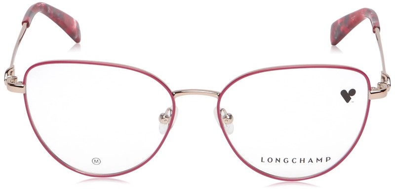 New Longchamp LO-2158 718 Rose Gold & Red Eyeglasses 54/16/140 gallery