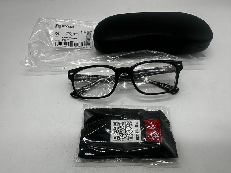 Ray Ban Eyeglasses-Ray Ban 5286 2034 Black on Transparent NEW & AUTHENTIC!