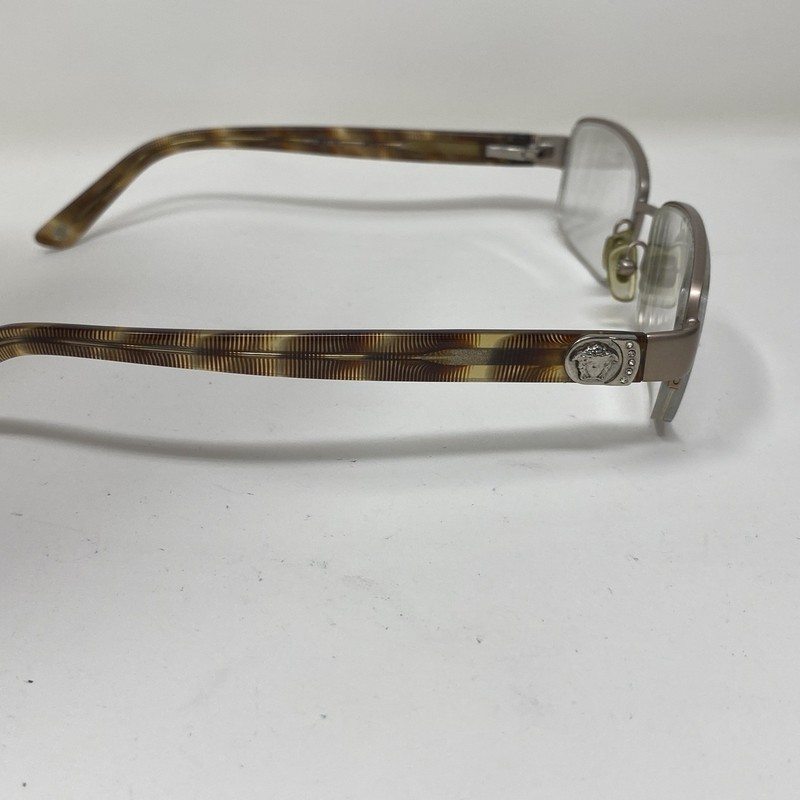 .VERSACE ITALY EYEWEAR MOD 1185-B 1259 51-17-135 GOLD TORTOISE FLEX HINGE 167L gallery