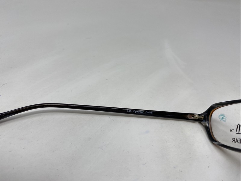 Zen Eyewesr Z54 AMBER 50-15-140 Brown Plastic Full Rim Eyeglasses Frame I924 gallery