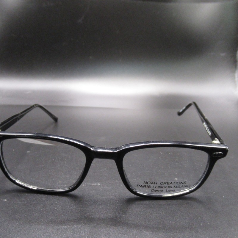 Noah Creations 976671B Black Full Rim Eyeglass Frames 50mm New Demo Lens
