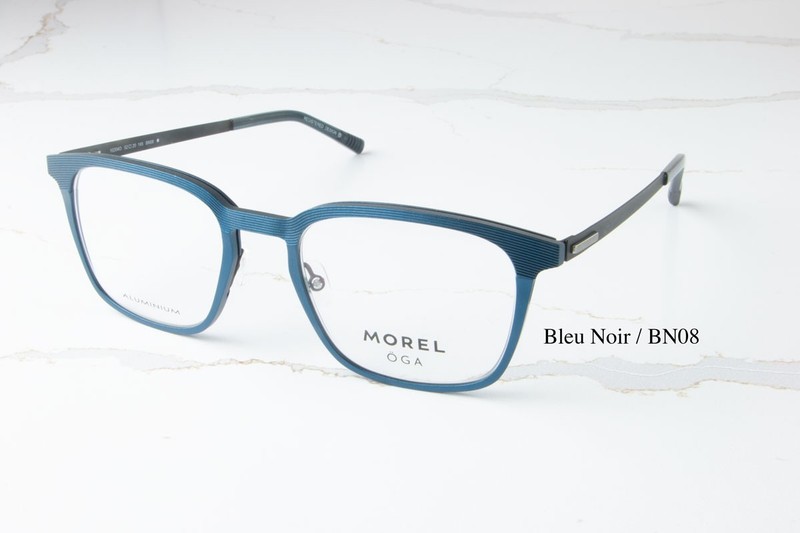 OGA Morel 10204O BN08 Blue Metal Square Optical Eyeglasses Frame 52-20-145