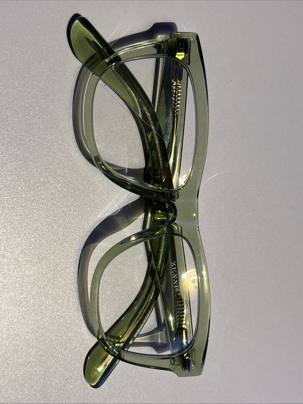 Zenni Optical 449224 Clear Green Eyeglasses Medium Square Acetate Frames Only gallery