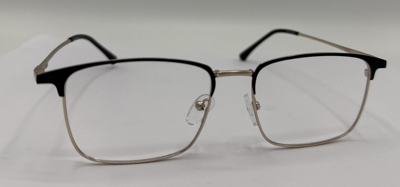 Sunoptic Eyeglasses FRAME MC96B Stainless Steel Square Matte Gold Black 54-17-14