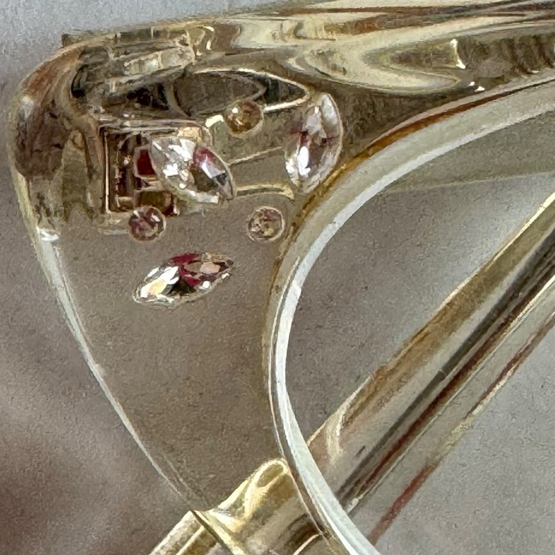 St. Moritz Rhona Eyewear Frame Only 51-16-144 Clear cateye eyeglasses rhinestone gallery