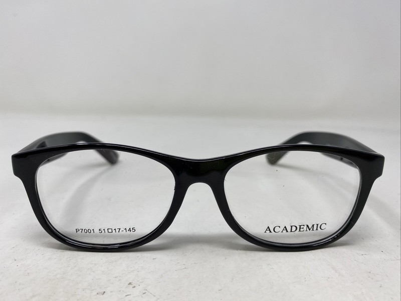 Academic P7001 C1 51-17-145 Black Plastic Full Rim Eyeglasses Frame 199F