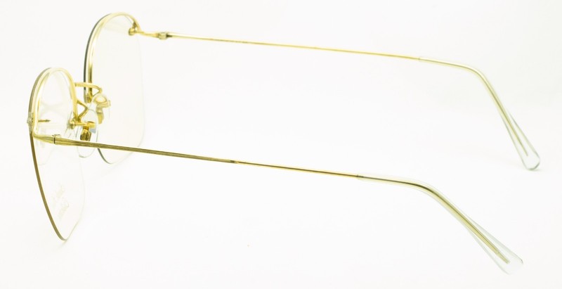 SAVILE ROW ENGLAND Rimway Gold 54x20mm Eyewear FRAMES RX Optical Eyeglasses -NOS gallery