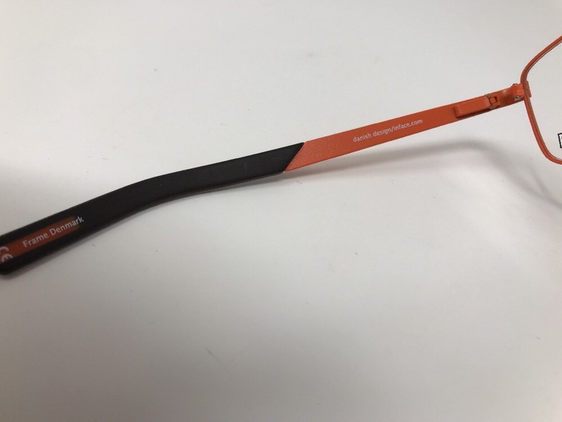 New! Inface Eyeglasses IF 8812 49-15-127mm Orange Black Frames NY71 gallery