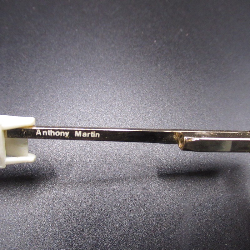 Anthony Martin New York Barclay-03 Gold Tone Oval Full Rim Eyeglass Frames gallery