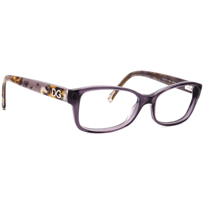 Dolce & Gabbana Eyeglasses DG 3119 1924 Gray/Yellow Floral Frame Italy 52-16 135