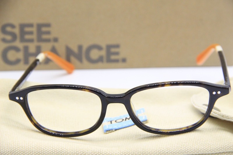 NEW TOMS BANGLADESH R003-013-00 HAVANA ORANGE AUTHENTIC EYEGLASSES W/CASE 48-18 gallery
