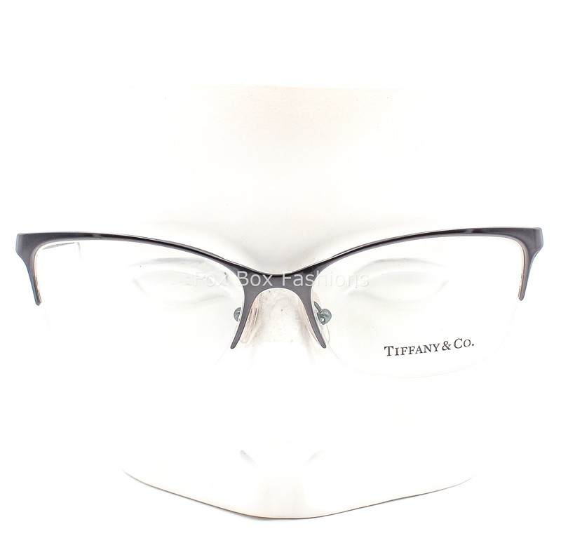Tiffany Semi Rimless Eyeglasses TF 1089 6080 Glasses Gray Gunmetal 54mm No Case