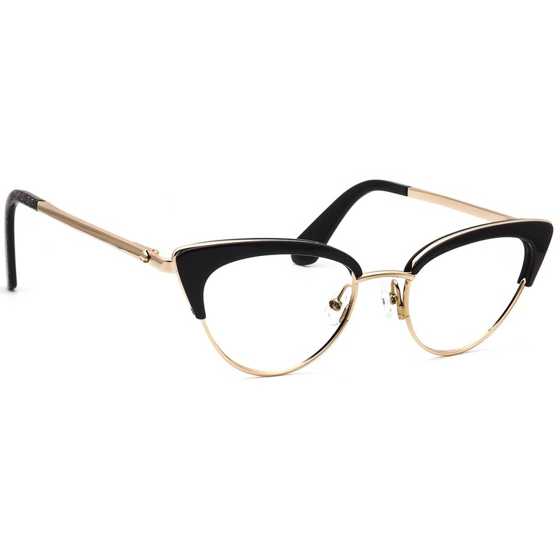 Kate Spade Eyeglasses Jailyn 807 Polished Black/Gold Cat Eye Frame 50[]18 140