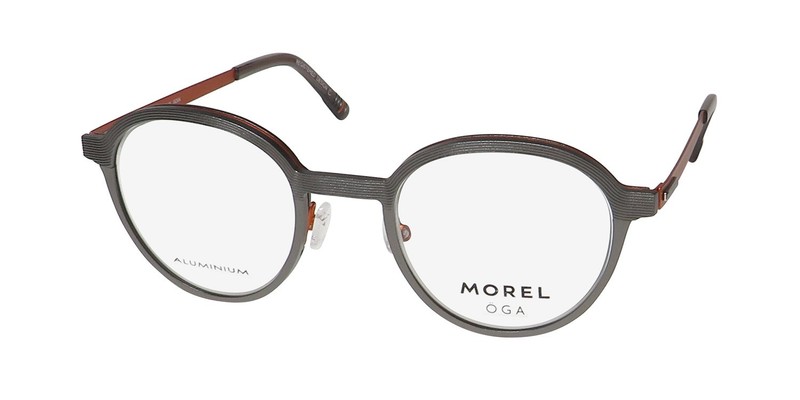 NEW OGA 10203O EYEWEAR FULL-RIM OVAL ALUMINIUM 48-22-145 GRAY MENS FRANCE GO04