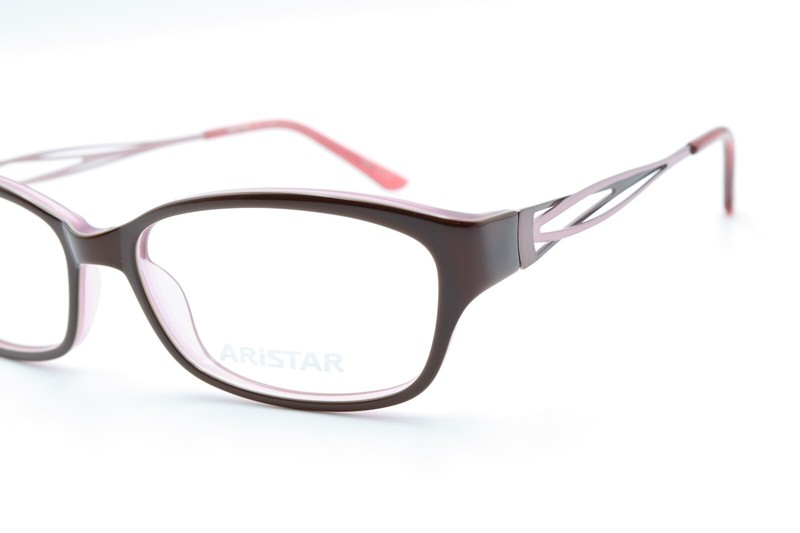 ARISTAR by Charmant AR18423 535 Polished Brown/Pink 54-15-135 Frames w/Case G449 gallery