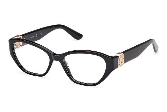 GUESS GU50119 005 Black Cat Eye Optical Eyeglasses Frame 51-16-140 GU RX
