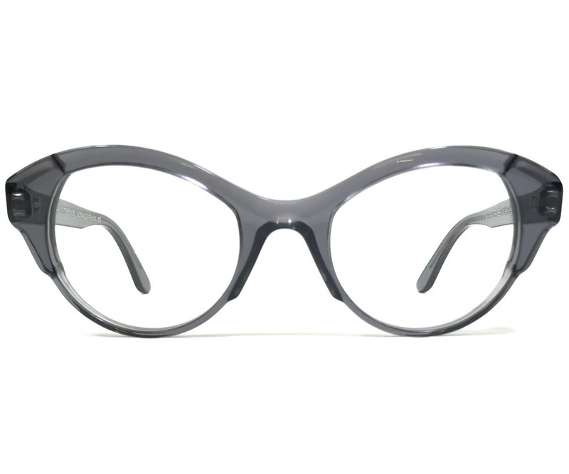 Struktur Eyeglasses Frames The WALL PASS Water Grey Clear Cat Eye 48-20-142